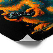 Capyra Gamer Art – Grappige Knaagdier Met Controll Poster (Hoek)