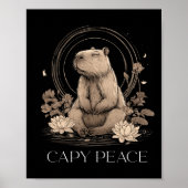 Capyra Peace Cute Yoga  Poster (Voorkant)