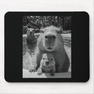 Capyra Selfie Ai Meme Grap Grappig Humor Zomer Vak Muismat
