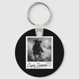 Capyra Waterskiën Zomer Grappig Meme Sleutelhanger