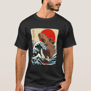 Capyzilla Capybara Japanse kunst retro knaagdier g T-shirt