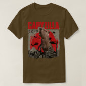 Capyzilla Funny Cute Capybara Art Japanse Sunset T-shirt (Design voorkant)