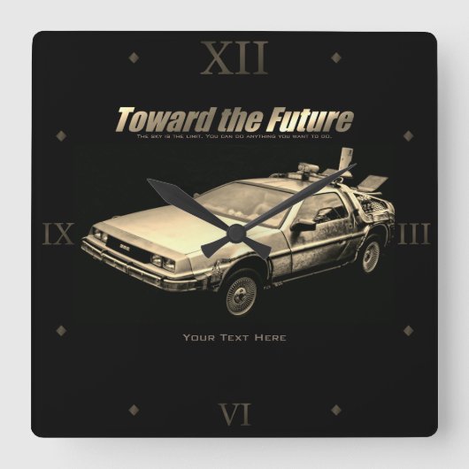 Car：Acrylic Wall Clock Vierkante Klok (Voorkant)