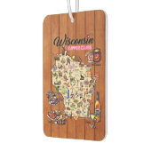 Car Air Freshener - Wisconsin Supper Club Map Luchtverfrisser (Links)