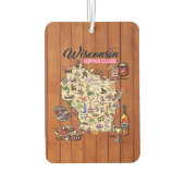 Car Air Freshener - Wisconsin Supper Club Map Luchtverfrisser (Achterkant)