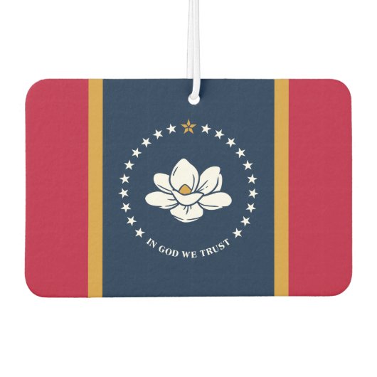 Car Air Fresheners with Flag of Mississippi Luchtverfrisser (Voorkant)