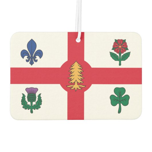 Car Air Fresheners with Flag of Montreal, Canada Luchtverfrisser (Achterkant)