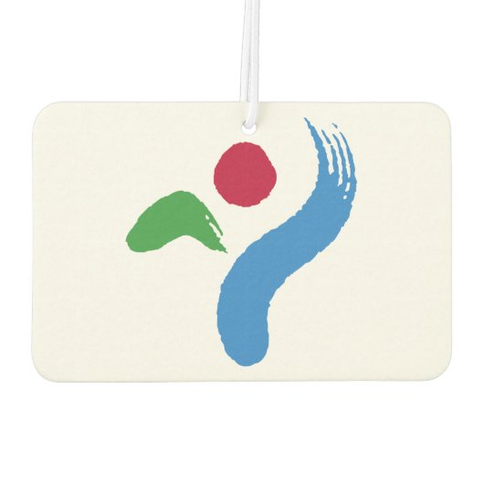 Car Air Fresheners with Flag of Seoul, South Korea Luchtverfrisser (Achterkant)