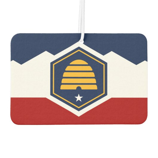 Car Air Fresheners with Flag of Utah, USA Luchtverfrisser (Achterkant)
