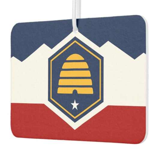 Car Air Fresheners with Flag of Utah, USA Luchtverfrisser (Links)