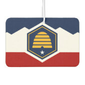 Car Air Fresheners with Flag of Utah, USA Luchtverfrisser (Voorkant)