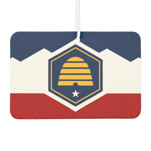 Car Air Fresheners with Flag of Utah, USA Luchtverfrisser (Voorkant)