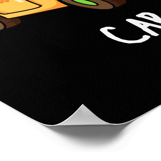 Car-amel Funny Snoep Car Pun Dark BG Poster (Hoek)