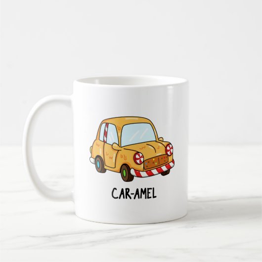 Car-amel Funny Snoep Car Pun Koffiemok (Links)