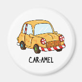 Car-amel Funny Snoep Car Pun Magneet (Voorkant)