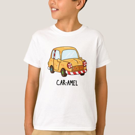 Car-amel Funny Snoep Car Pun T-shirt (Voorkant)