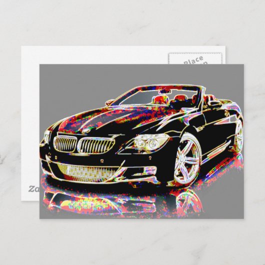 Car Art Briefkaart (Voorkant / Achterkant)