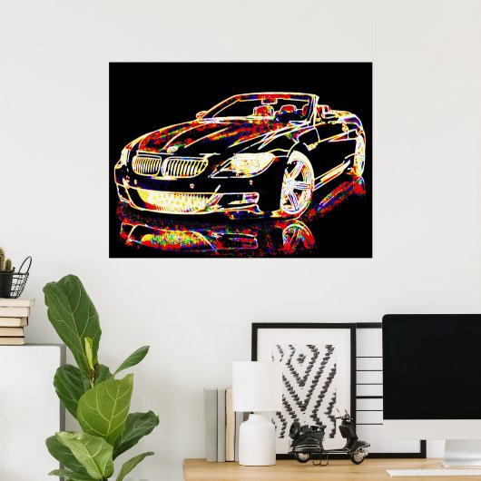 Car Art Poster (Thuiskantoor)