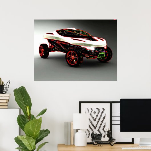 Car Art Poster (Thuiskantoor)