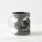 Car & Bike Adventure Mug  Tweekleurige Koffiemok (Voorkant links)