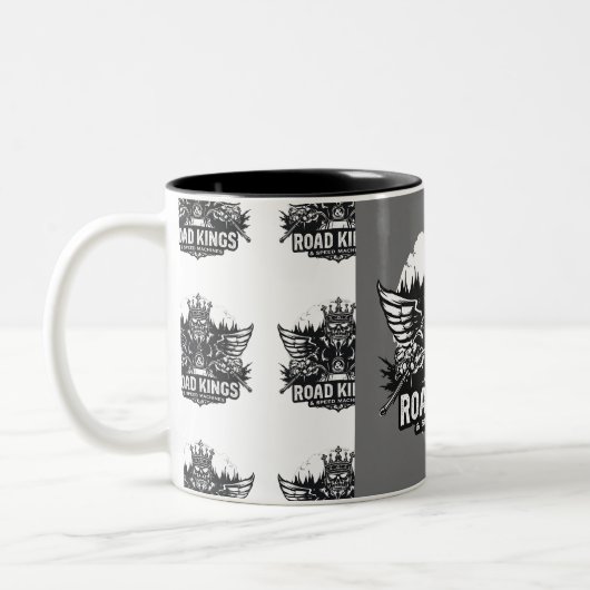 Car & Bike Adventure Mug  Tweekleurige Koffiemok (Links)