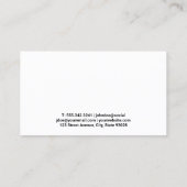 Car Bubbles Logo | Arbeider Schoonmaken Visitekaartje (Achterkant)