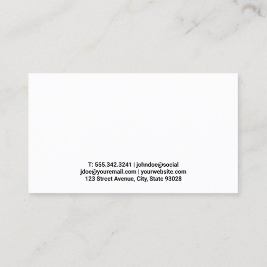 Car Bubbles Logo | Arbeider Schoonmaken Visitekaartje (Achterkant)