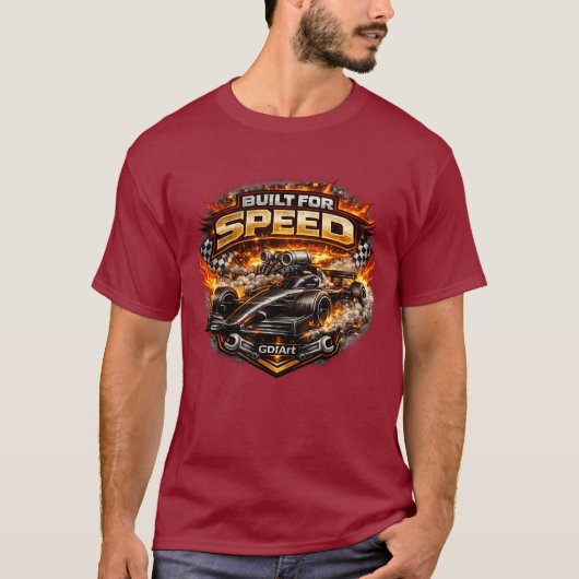 Car - BUILT FOR SPEED T-shirt (Voorkant)