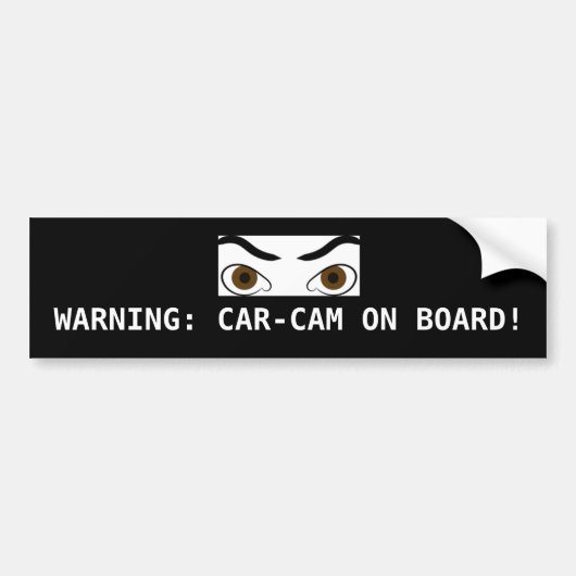 CAR-CAM AAN BOORD BUMPERSTICKER "GROOT" (Voorkant)