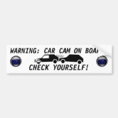 CAR CAM ON BOARD BUMPERSTICKER (Voorkant)