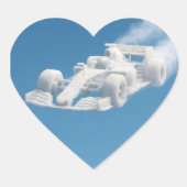 Car cloud blue heart hart sticker (Voorkant)