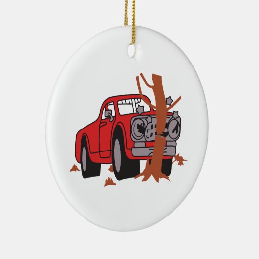 CAR CRASH SCENE KERAMISCH ORNAMENT (Rechts)