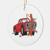 CAR CRASH SCENE KERAMISCH ORNAMENT (Links)