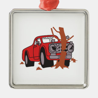CAR CRASH SCENE METALEN ORNAMENT