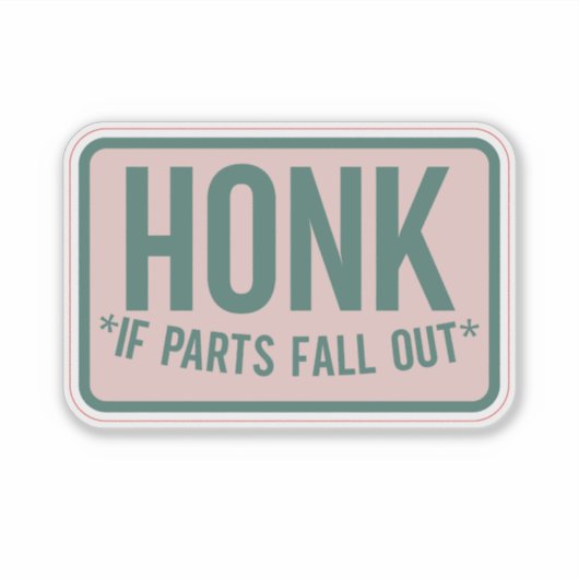 Car Decal Bumper Sticker (Voorkant)