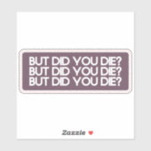 Car Decal Bumper Sticker (Vel)