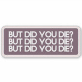 Car Decal Bumper Sticker (Voorkant)