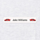 Car Design Kids' Name Clothing School Labels (Design 1)