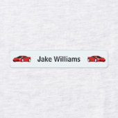 Car Design Kids' Name Clothing School Labels (Design 2)