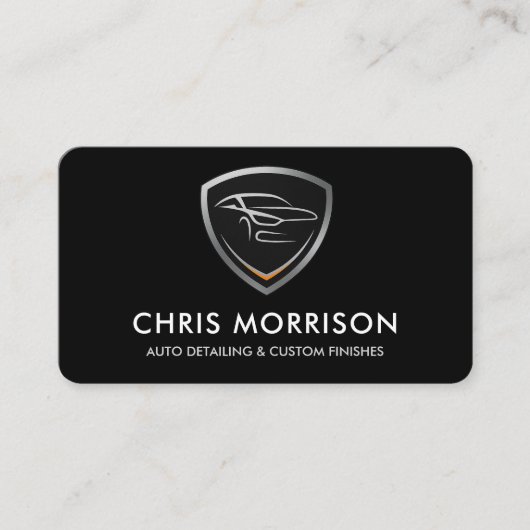 Car Detailing Services QR Code Professional Visitekaartje (Voorkant)