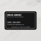 Car Details Visitekaartje (Achterkant)