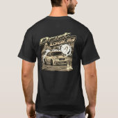 Car Drift Smoke Trails T-shirt (Achterkant)