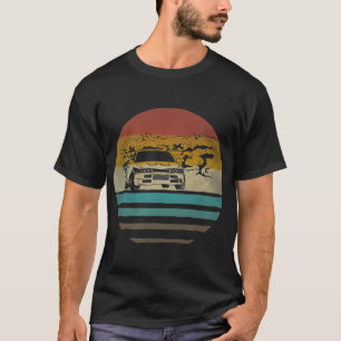 Car Drifting Retro Silhouette Cft T-shirt