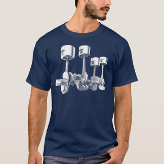 Car Engine pistons Awesome 3D transparent design  T-shirt