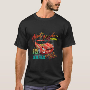 Car Fanatic Red Lightning 64 Street Psycho Motors T-shirt