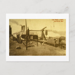 Car Ferry bij Dock, Grand Haven, Michigan Briefkaart