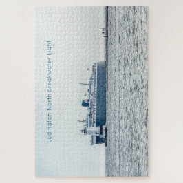 Car Ferry bij Ludington North Breakwater Light Legpuzzel