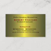 Car-gegevens, reinigen en wassen met Logo auto Visitekaartje (Achterkant)