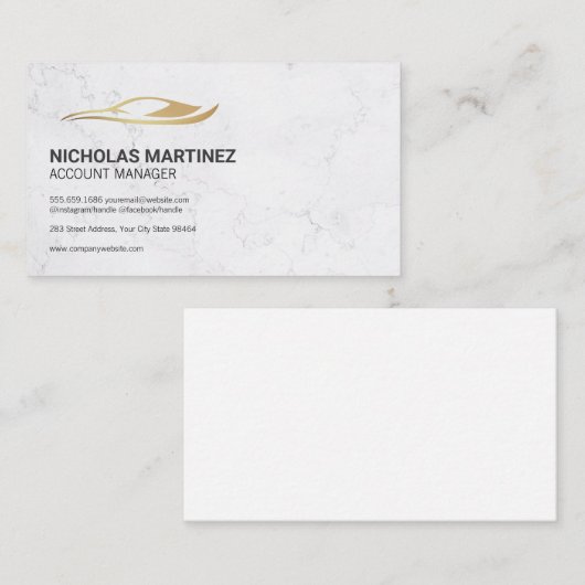 Car Gold Logo Afsprakenkaartje (Voorkant / Achterkant)