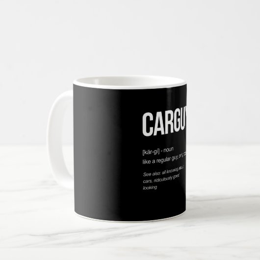 Car Guy Definition Funny gift Koffiemok (Voorkant links)